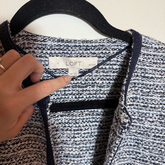 Loft Tweed Jacket Bell Sleeves Medium Petite - Picture 3 of 8